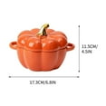 thumbnail image 5 of Fufafayo under $5 Ceramic Bowl with Lid, Stew Pot Pumpkin Design, Kitchen Cutlery Rice Bowl, Serving Dish with Cover, Oven Safe Cookware, Dining Table Serveware, 5 of 9