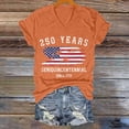 thumbnail image 2 of 250Th Anniversary Usa Shirt Patriotic Flag Graphic V Neck 250Th Anniversary Casual Tee Usa Shirt Orange M, 2 of 4