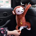 thumbnail image 1 of Creative Monkey Tissue Box Cartoon Tissue Cover Paper Holder Napkin Box Paper Storage for Car Home Bathroom(Coffee Color), 1 of 6