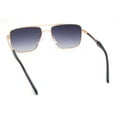 thumbnail image 4 of Mens Luxe Rectangle Victorian Jewel Engraving Metal Rim Mob Fashion Sunglasses Gold - Smoke, 4 of 4