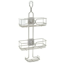 Zenna Home Metal Shower Caddy with 4-Way Adjustable Shelves, Stainless Steel