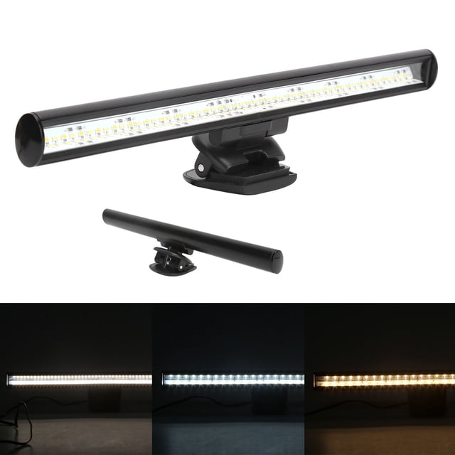 Lámpara de lectura para pantalla de portátil con temperatura de color ajustable y luz LED para monitor de computadora