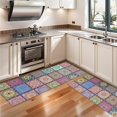 thumbnail image 3 of Kitchen Rugs Sets Of 2,Pink Diverse Mandala Pattern Anti Fatigue Kitchen Mat Rugs Non Slip Washable,Decorative Kitchen Floor Mats for Kitchen,Sink,Laundry,17"X47", 3 of 5