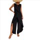 thumbnail image 2 of Conjuntos de Dos Piezas de Verano para Mujer: Camiseta Sin Mangas y Pantalones Anchos A Juego, Chándal A Rayas 2025 Negro L, 2 of 10