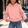 thumbnail image 4 of Diufon Girls Hoodie Unisex Kids Long Sleeve Casual Hooded Sweatshirts Going Out Fall Winter Warm Pullover Tops, 4 of 10