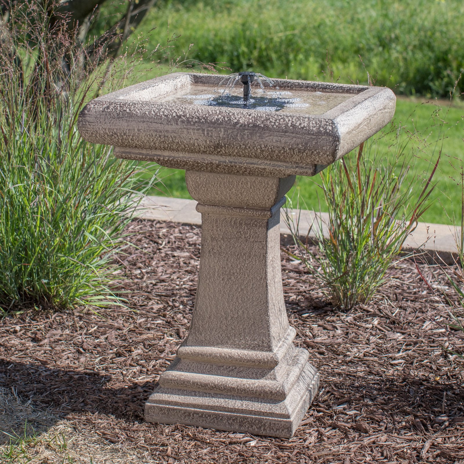 Belham Living Britton Square Solar Birdbath by Smart Solar by Smart Solar