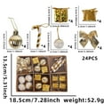 thumbnail image 7 of 24pcs Christmas Tree Bauble Hanging Ornament Set - Kraft Gift Box Packaging, Perfect For Home Holiday Parties, Adorns Christmas Trees & Party Spaces, Gold, 7 of 7