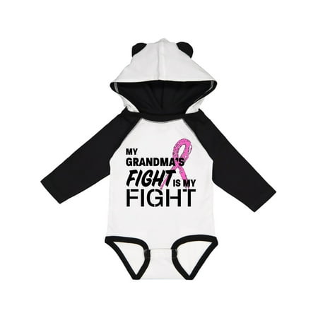 

Inktastic My Grandmas Fight is my Fight- breast cancer awareness Gift Baby Boy or Baby Girl Long Sleeve Bodysuit