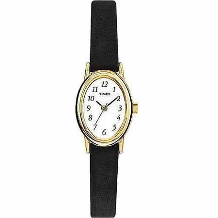 Timex Women's Cavatina Watch, Black Leather Strap