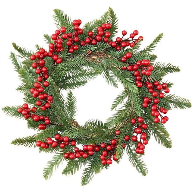 Planta de Vid de Bayas Rojas Simulada de Navidad, Árbol de Navidad Colgante de Bricolaje, Decoración del Hogar, Decoraciones de Boda B