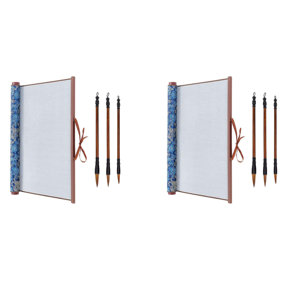 8X Inkless Chinese Calligraphy Set Reusable Water Writing Magic Cloth Scroll Traditional Pens