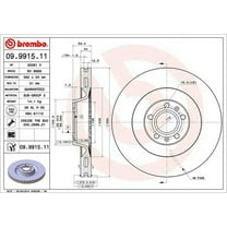 Brembo 09.9915.11 BRAKE ROTORS Fits select: 2004 AUDI A8 L QUATTRO, 2005-2006 AUDI A8 L W12 QUATTRO