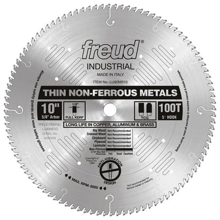 UPC: 0008925301844 | Freud-LU90M010 Industrial 10in. Thin Stock Non-Ferrous Metal Blade