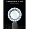 thumbnail image 5 of Magnifying Glass with Light, 10X 30X Handheld Large Magnifying Glass LED Cold and Warm Light with 3 Modes, Illuminated Lighted Magnifier for Seniors Reading, Coins, Jewelry, 5 of 5
