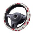 thumbnail image 2 of Balery Leaves And Anemone Fundas elásticas antideslizantes para volante, funda protectora universal para hombre y mujer, 15 pulgadas, accesorios para coche., 2 of 6