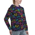 thumbnail image 6 of Daiia Graffiti Art Pattern Women's Fashion Hoodies & Sweatshirts with Kangaroo Pocket Hooded Sweatshirt with Eye-catching Drawstrings-Small, 6 of 7