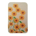 thumbnail image 3 of 40x120cm Linen Flower Pattern Bath Mat Doormat for Laundry Room Decorative, 3 of 5