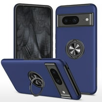 for Google Pixel 6A Case, 360° Rotatable Ring Holder Kickstand Dual Layer Military-Grade Drop Tested Protection Support Car Holder Mount Magnetic Absorbing Bumper Phone Case, Blue