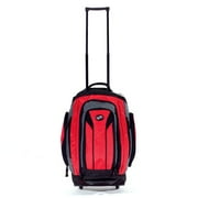 American Tourister 22-inch Wheeled Duffel Bag, Red & Black