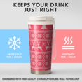 thumbnail image 4 of Christmas 18oz Double Drinking Coffee Mug – Vacuum Insulated Stainless Steel Travel Cup with Leakproof Lid, 316 Steel Thermos Tumbler for Hot & Cold Beverages, 4 of 7