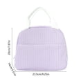 thumbnail image 3 of Sac à Lunch Rayé en Tissu - Grande Boîte à Lunch Isotherme, Sac à Lunch Portable pour le Bureau et les Trajets Domicile-Travail,, Violet, JKODE, 3 of 8