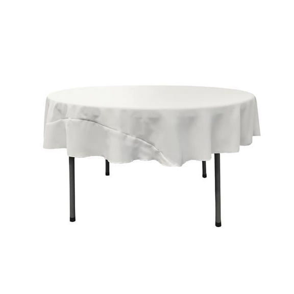 TCpop72R-WhiteP11 Polyester Poplin Tablecloth, White - 72 in. Round