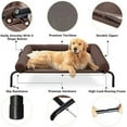 thumbnail image 3 of Cooling Elevated Dog Bed for Large Dogs, Portable Indoor & Outdoor Raised Dog Bed with Breathable Mesh, Chew Proof Pet Hammock Cots with Removable and Waterproof Bolsters, 3 of 6