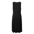 thumbnail image 7 of Lenpel Womens Summer Maxi Tank Dresses Boat Neck Sleeveless Long Sundresses with Pockets Casual Loose Beach Vacation Clothes, 7 of 7