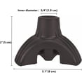 thumbnail image 3 of y 2 Pack Walking Stick Tips Cane Replacement Tips, Walking Cane Accessories, 3/4 Inch Cane Tips for Walking Sticks, Anti-Slip Walking Cane Pad, Natural Rubber Cane Foot Pads, Black (2 Count), 3 of 5