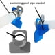 thumbnail image 5 of Eigraketly Soporte de manguera de piscina con bridas para cables, estante de plástico de tubo adhesivo para reemplazo de soporte de tuberías de 30-38mm Deportes acuáticos Gris Eigraketly OD023121-02, 5 of 6