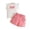 t#702Pink2259, variant on CAIVO Kids Summer Toddler Girls Sleeveless Bowknot O-Neck Vest T Shirt Tops Shorts Outfit Sets Cute Clothes Sets