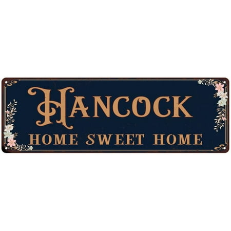 Victorian Shabby Chic (HANCOCK Home Sweet Home Victorian Look Gloss Metal Sign 6x18 Distressed Shabby Chic Décor, Home, Game Room)
