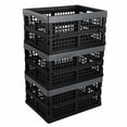 thumbnail image 2 of Anbers 3 Packs 16 Quart Plastic Foldable Storage Crate, Small Collapsible Storage Crate Basket, 2 of 4
