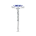 thumbnail image 3 of ANGARA Natural Oval 1.9 ct Tanzanite Halo Ring with Diamond Accents in 14K White Gold for Women (Size-9x7mm) | December Birthstone, Anniversary, Jewelry Gift for Women | Natural Tanzanite Ring, 3 of 9