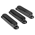thumbnail image 2 of Guitar Pickup Cover, Noise Reduction Electric Guitar Single Coil Pickup Cover 3pcs Standard Design Copper  For Replacement Black, 2 of 8