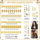 thumbnail image 4 of Cuentas de cuentas anillo bead de trenza para cabello, accesorios de trenza de cabello exquisito multifuncional 80 piezas flexibles para bodas, 4 of 7