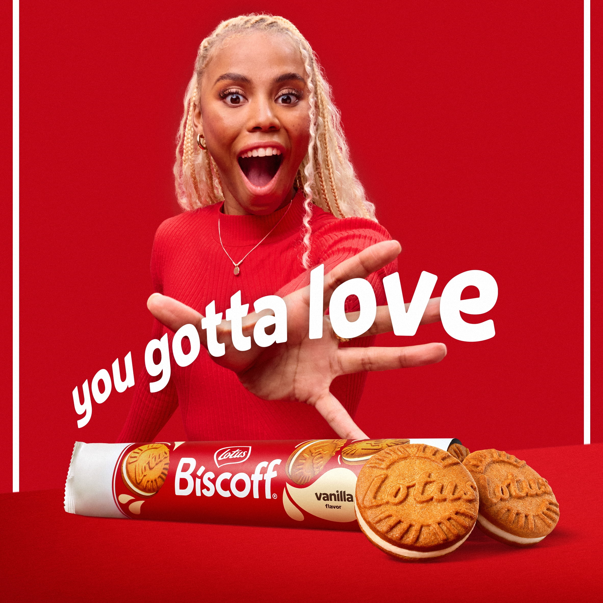 (8 pack) Biscoff Vanilla Cream Sandwich Cookies, 2 fresh packs (11 cookies per pack) 7.76oz net wt