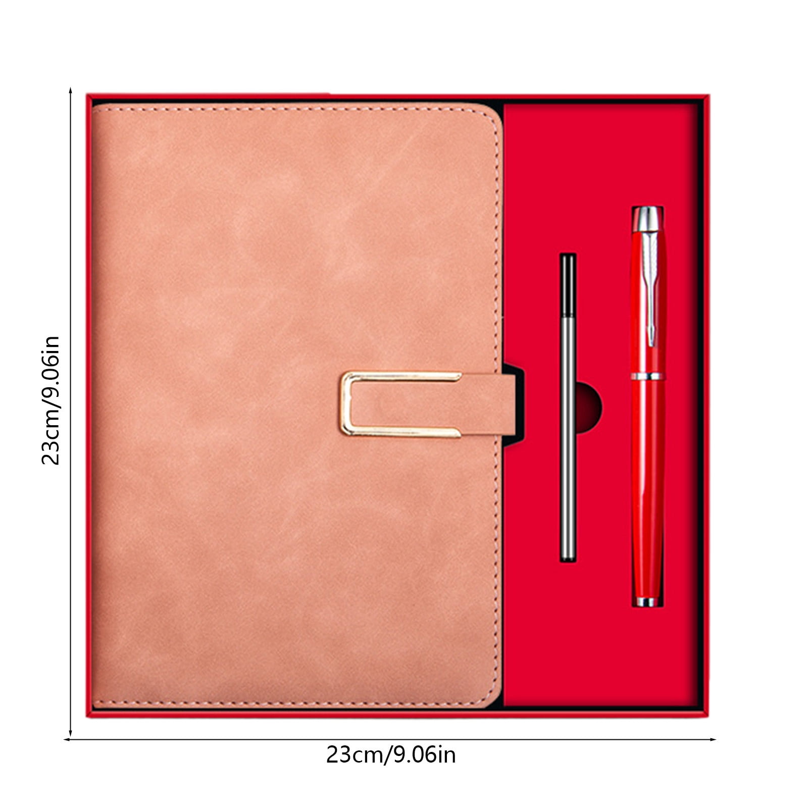 weibbin Notebook Meeting Record Book Simplified Business Office Thickened Journal with Pen