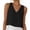 #100-Black, variant on Junur Womens Tank Tops Casual Summer Loose Sleeveless V Neck Crop Tops Cotton Linen Lightweight Camis Shirts S-XXXL