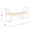 thumbnail image 6 of Safavieh Adina Indoor/Outdoor Wrought Iron Rustic Garden Bench, 6 of 8