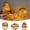 A001- Style A, variant on Halloween Decor, Glass Pumpkin, Halloween Pumpkin Decorations, Vintage Halloween Decor, Gold Fall Decorations for Home, 7X6 Inch Mercury Glass Light Up Pumpkin Ornament for Indoor