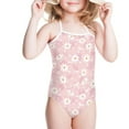 thumbnail image 3 of FOR U DESIGNS Comfy Daisy Halter Swimsuit for Teens Kids Lightweight Off Shoulder Swimwear Breathable Quick Dry Beach Bathing Suit Size 7-8, Pink, 3 of 6
