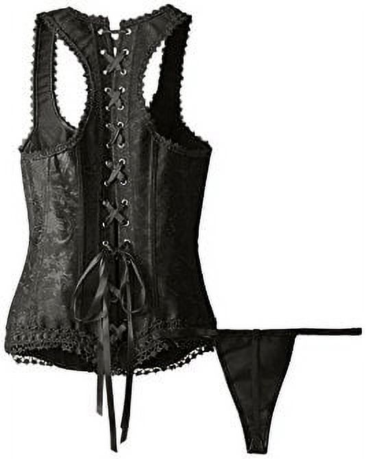 iCollection Racer Back Corset 7248 Black - image 2 of 2