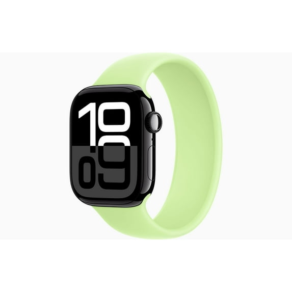 Restored Apple Watch Series 10 GPS 42mm Jet Black Aluminium Case with Northern Lights Solo Loop - Small Band (Refurbished)