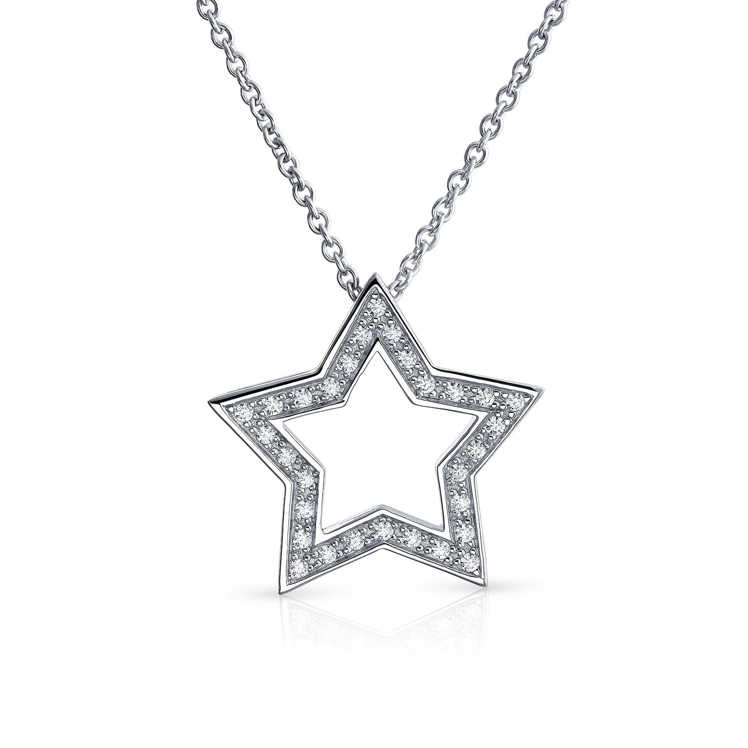 925 Sterling Silver Rose-Tone Triangle CZ Cubic Zirconia Pendant 925 Sterling Silver Rose-Tone Triangle CZ Cubic Zirconia Pendant