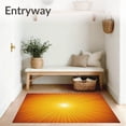 thumbnail image 3 of ODIKA 2'x3' Machine Washable Non-Slip Area Rug, Sunburst Luxe Contemporary Artistic Decorative Textile High Traffic Rug with Pad, Orange, 461781, 3 of 8