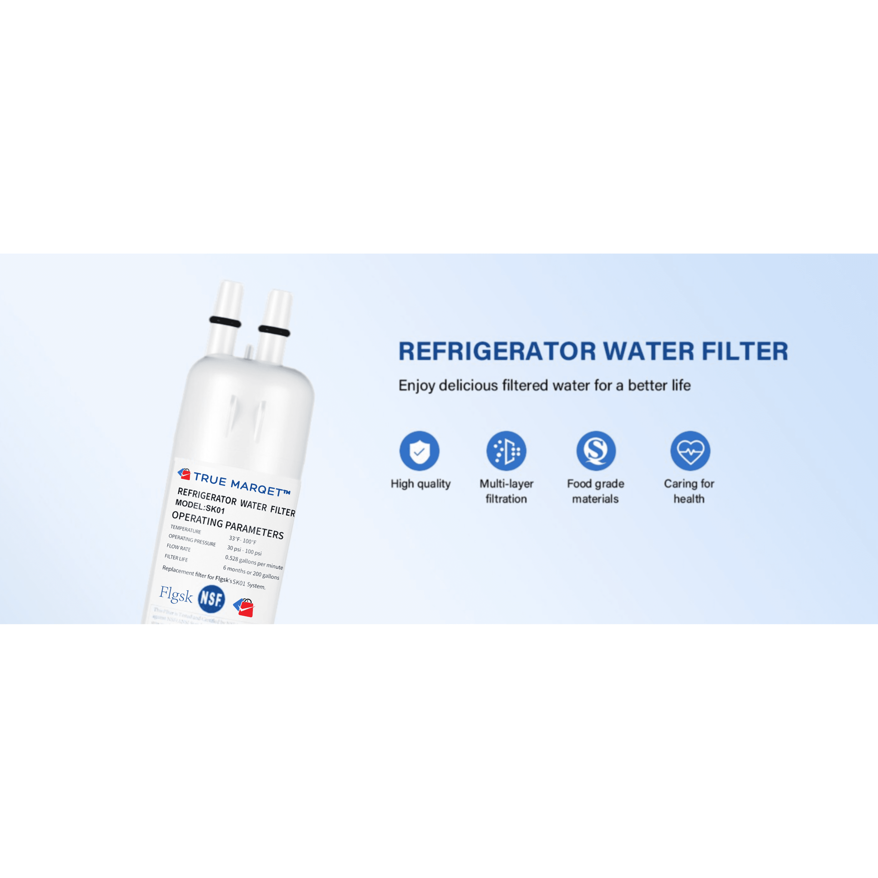 4 Pack W10295370A Water Filter, Compatible with Filter 1, EDR1RXD1, W10295370, KAD1RXD1, 9081. New