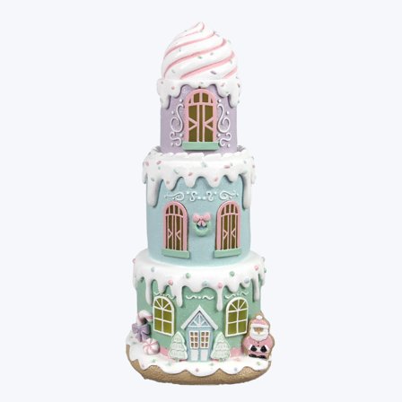 YI Christmas Decor - Pastel Cake Gingerbread Lighted House