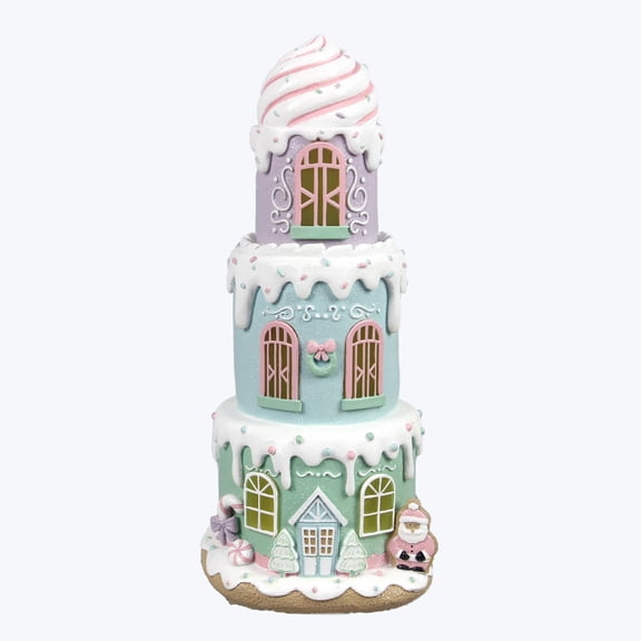 YI Christmas Decor - Pastel Cake Gingerbread Lighted House