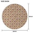 thumbnail image 6 of Brown Christmas Gingerbread and Drink Pattern Round Tablecloth 60"x60",Wrinkle Wipeable Table Cloth for Kitchen Dining Room Picnic Patio Party, 6 of 6